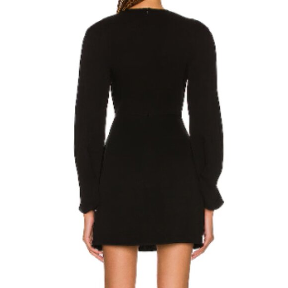 NWOT Victoria Beckham Black Deep V Mini  Dress Size - Picture 3 of 10